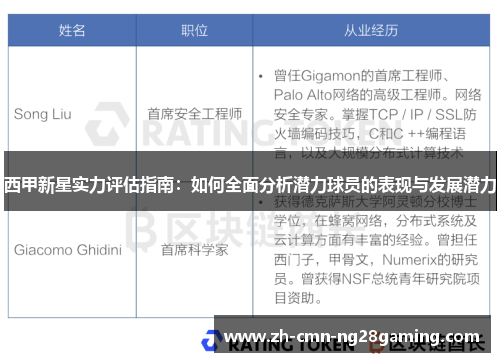西甲新星实力评估指南：如何全面分析潜力球员的表现与发展潜力